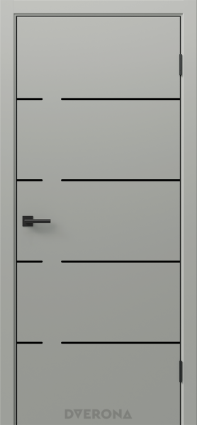 Межкомнатная дверь DVERONA Виста 8.1 ПЭТ Мираж/ ABS черная 900х2000
