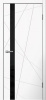 Межкомнатная дверь FlyDoors LINE 02 ДГ Вайт, кромка ПВХ черная с 4-х сторон 600х2000