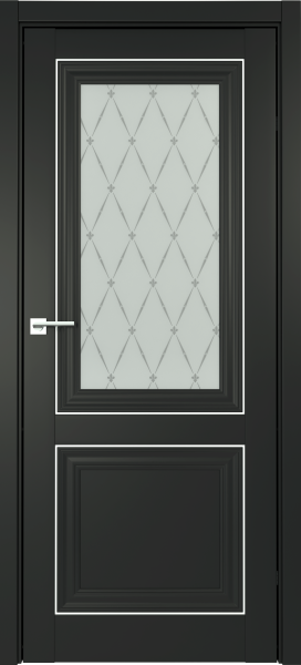 Межкомнатная дверь Albero Прадо ДО Черный/ Мателюкс рис."Гранд" 600х2000