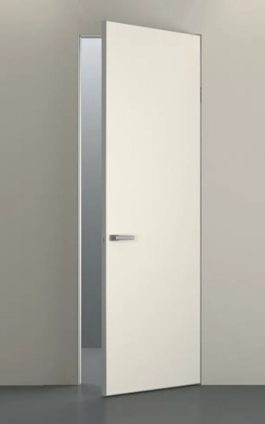 Скрытая дверь Олимп ИНВИЗИБЛ 3  Грунтованное/ кромка хром 800х2300 (КОМПЛЕКТ)