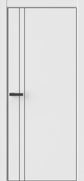 Межкомнатная дверь WestStyle MUS 4 Белый лотос молдинг черный/ кромка Черная 900х2000 (Защелка магнит. WC)