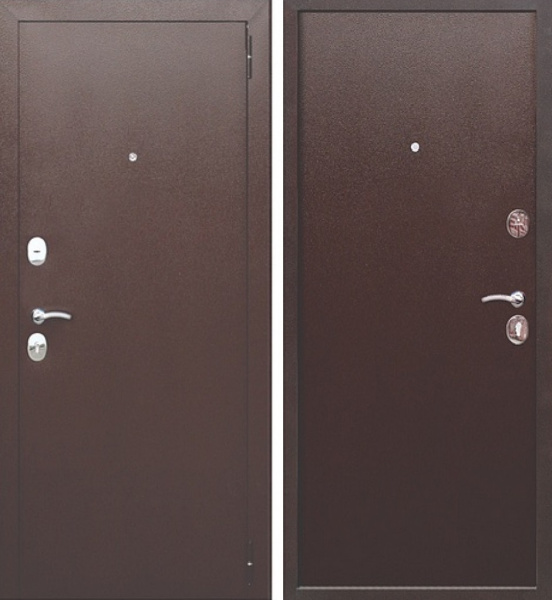 Входная дверь Ferroni 6 см Гарда металл Медный антик 860х2050 Левое