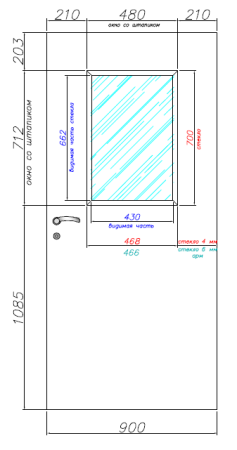 Влагостойкая дверь AquaDoor гладкая ДО модель 2 Скандинавский дуб/ Армированное 900х2000