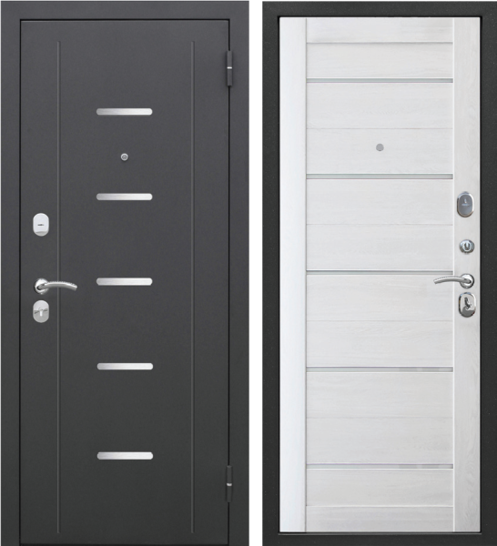 Входная дверь Ferroni 7,5 см Гарда царга Антик серебро/ Астана милки 860х2050 Левое