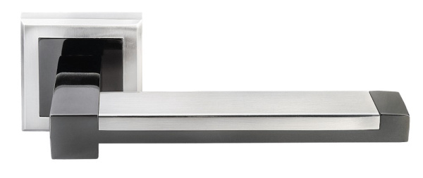 Дверная ручка Morelli Sanibell MH-39-S  SN/BN Никель белый/Никель черный