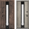 Входная дверь с терморазрывом Argus Тепло Букле черный Виана Акация темная/ Рустик пепельный 970х2050 Правое