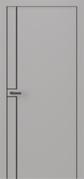 Межкомнатная дверь WestStyle IN 42 ДГ Макиато/ кромка Алюм.черная с 4-х сторон 600х2000 (Защелка магнит. WC)
