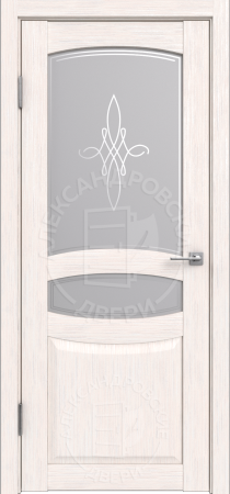 Межкомнатная дверь ALEX DOORS Екатерина ДО Лиственница белая/ Сатин рис. "Гармония" 800х2000