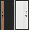 Входная дверь AGAT Статус Черная шагрень/ Белый 860х2050 Левое