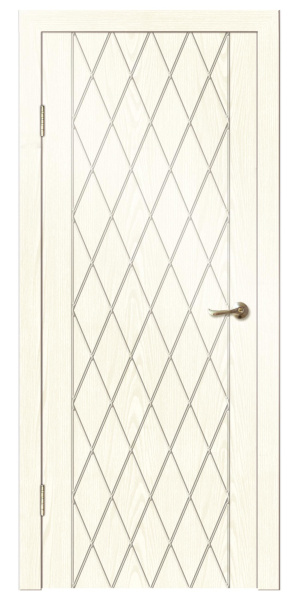 Межкомнатная дверь Дверная линия Паутина ДГ Ясень белый 900х2000