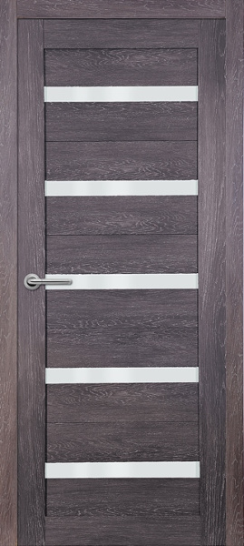 Межкомнатная дверь модель S-21 Дуб графит/ Мателюкс 600х2000