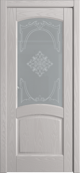 Межкомнатная дверь Мильяна Фиона ДО Шпон Агат/ ст. "Клариса" светлое 600х2000