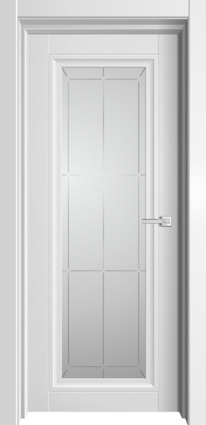 Межкомнатная дверь Дверная линия Орион 1 ДО Вайт/ Сатин 600х2000