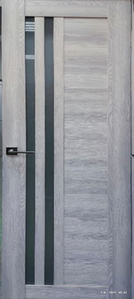 Межкомнатная дверь модель 13 ДО Ривьера айс/ Сатин графит 600х2000