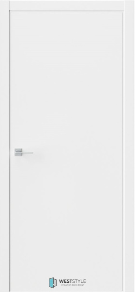 Межкомнатная дверь WestStyle Гладкое ДГ Emlayer белый/ кромка ABS белая 600х2000