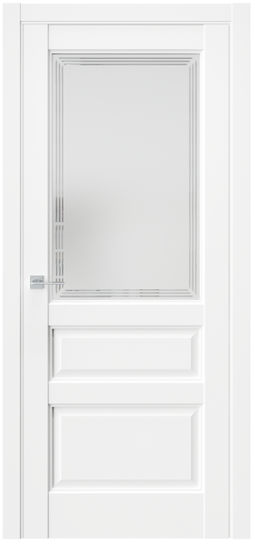Межкомнатная дверь WestStyle SNR 8 ДО Emlayer белый/ Сатинат белое ст.1 600х2000