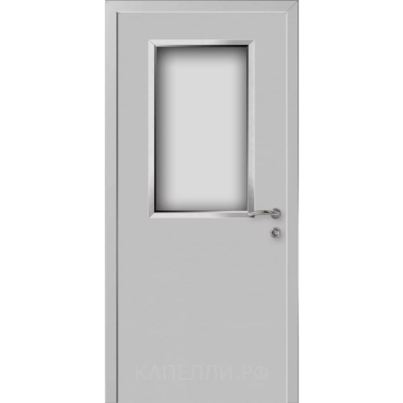 Влагостойкая дверь Kapelli classic ДО RAL 7035 700х2000/ ст. Прозрачное h900х400