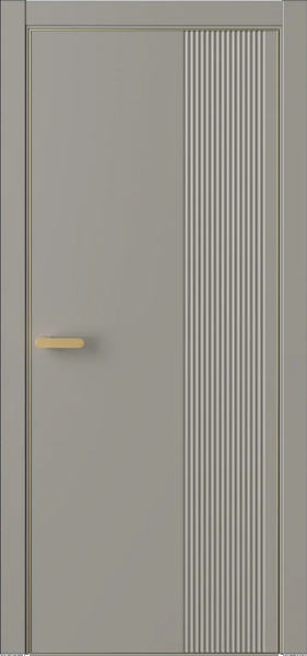 Межкомнатная дверь WestStyle IN Flain 4 Пустынное золото/ кромка Алюм. Мат.золото с 4-х сторон 600х2000 (Защелка магнит. WC)