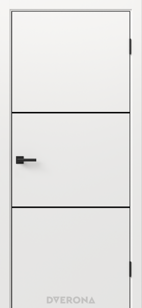 Межкомнатная дверь DVERONA Виста 2.2 ПЭТ Эдельвейс/ кромка АБС черная 900х2000