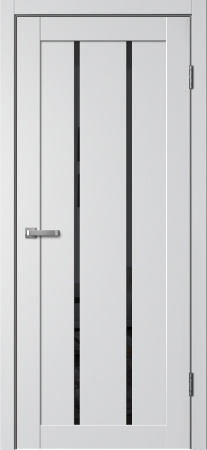 Межкомнатная дверь FlyDoors 274 Эмалит Серебристый/ Черный лакобель 900х2000