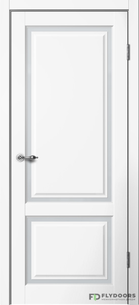 Межкомнатная дверь FlyDoors E02 Эмалит Белый/ Мателюкс 900х2000